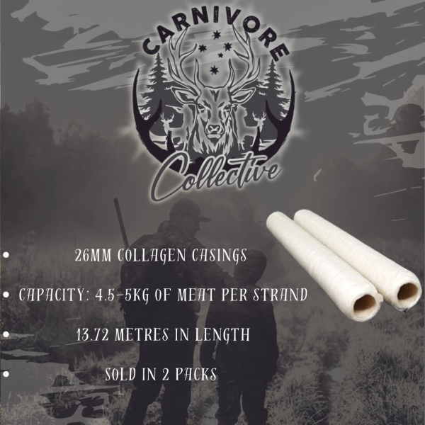 Carnivore Collective 26mm Collagen Sausage Casings x 2 Strands