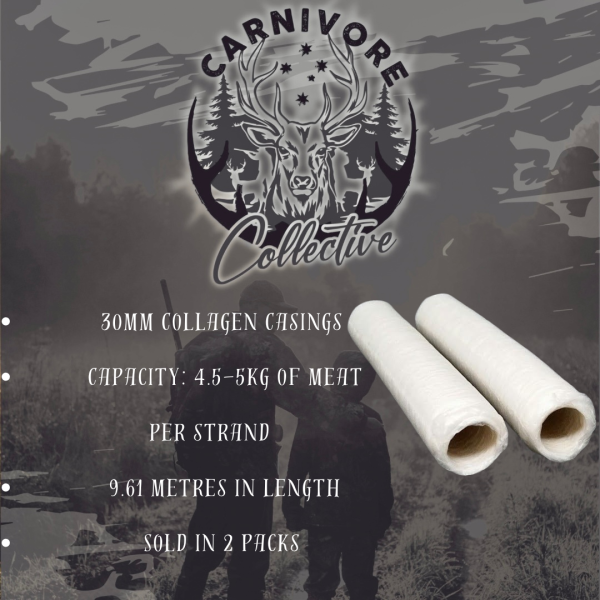 Carnivore Collective 30mm Collagen Sausage Casings x 2 Strands