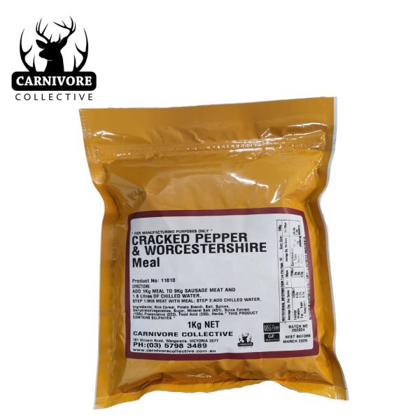 Carnivore Collective 1kg Cracked Pepper & Worcestershire Sausage Seasoning