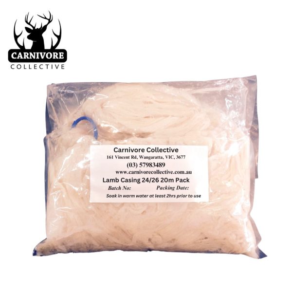 Carnivore Collective Natural Graded 24-26mm Lamb Sausage Casings 20m Pack