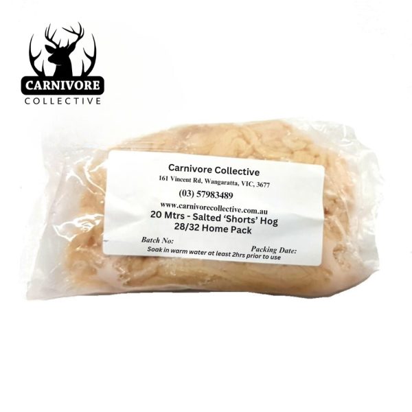 Carnivore Collective Natural Graded 28-32mm Thick Hog Sausage Casings 20m Home Pack