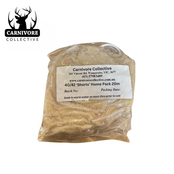 Carnivore Collective Natural Graded 40-42mm Thick Hog Casings 20m Home Pack